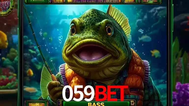 Personagem de peixe pescador do popular jogo de slot com tema de pescaria, uma das emocionantes opções de caça-níqueis para jogar e ganhar no cassino 059BET.